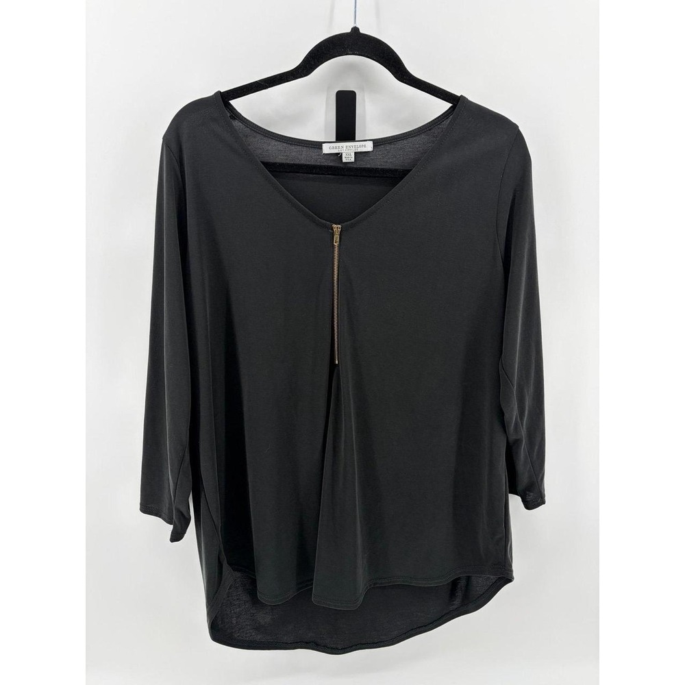 Green Envelope Los Angeles, Quarter Zip Modal Top, Women's Size XXL, Pre-Owned